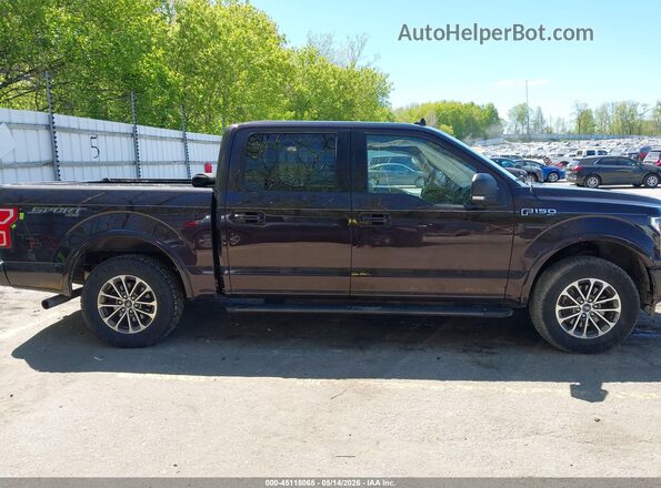 1FTEW1EP5KFC07242 2019 FORD F150 Maroon Вид задньої частини салону
