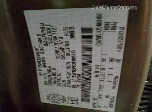 1FTEW1EP6GFB05813 2016 FORD F150 Brown Շարժիչի բաժամունքի տեսք