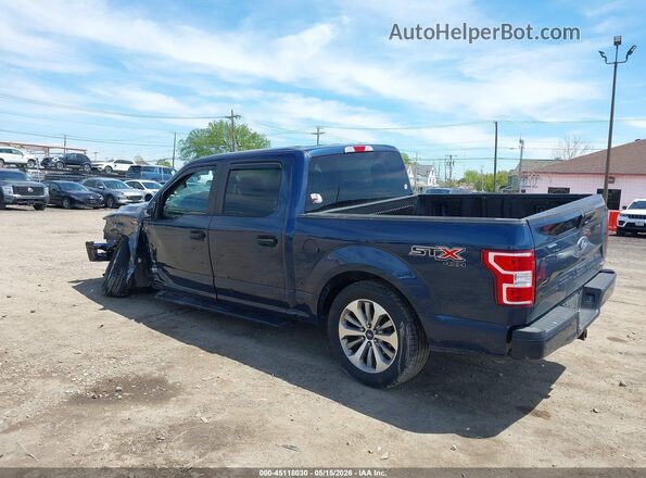 1FTEW1EP6JFD09339 2018 FORD F150 Dark Blue Задняя левая четверть
