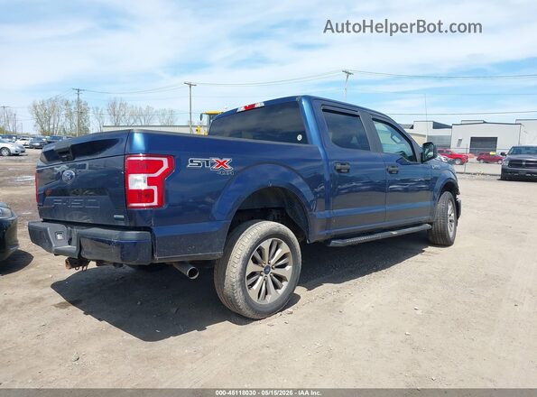 1FTEW1EP6JFD09339 2018 FORD F150 Dark Blue Задняя правая четверть