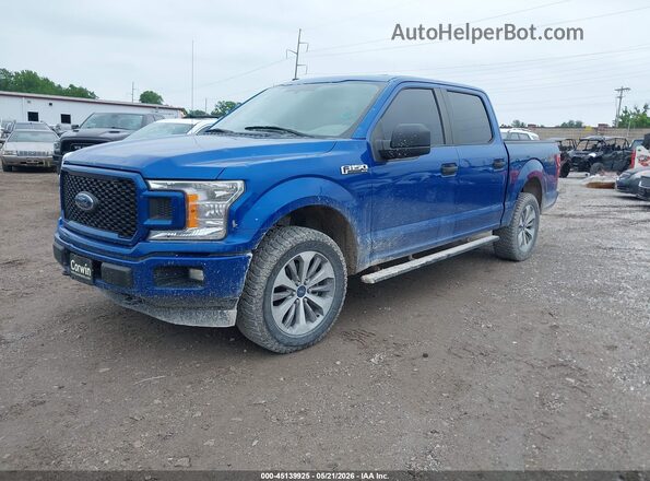 1FTEW1EP6JKD04150 2018 FORD F150 Синий Передняя левая четверть