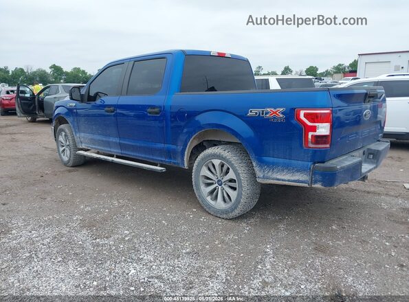 1FTEW1EP6JKD04150 2018 FORD F150 Синий Задняя левая четверть