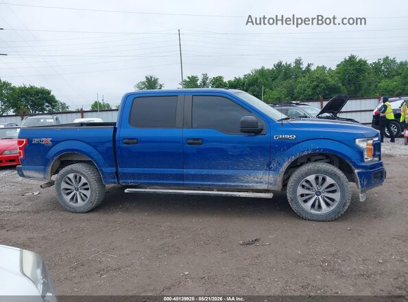 1FTEW1EP6JKD04150 2018 FORD F150 Синий Вид задней части салона