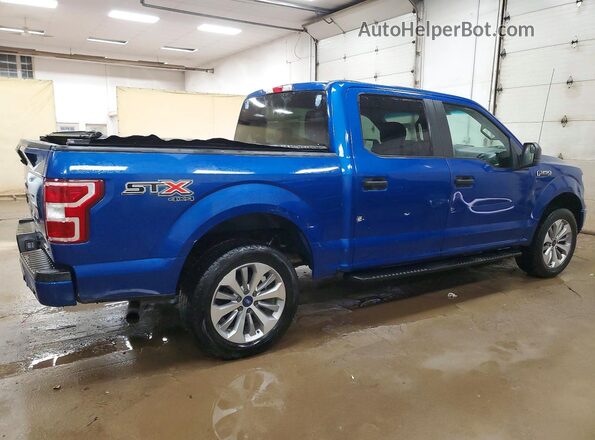 1FTEW1EP8JFD68828 2018 FORD F150 Blue Tył prawy