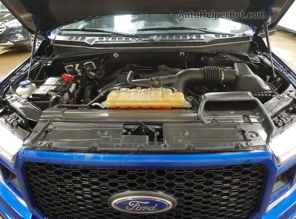 1FTEW1EP8JFD68828 2018 FORD F150 Blue Widok wnętrza z tyłu