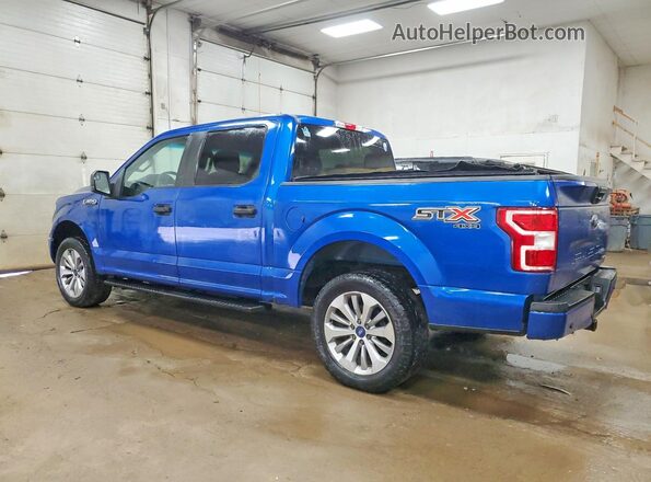 1FTEW1EP8JFD68828 2018 FORD F150 Blue Tył lewy