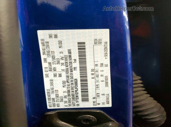 1FTEW1EP8JFD68828 2018 FORD F150 Blue Widok komory silnika