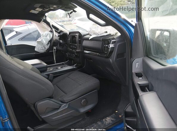 1FTEW1EP8MKD25747 2021 FORD F150 Blue Vista interior delantera