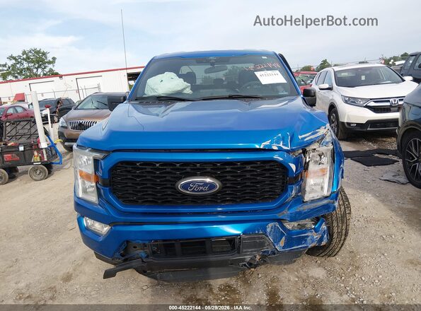 1FTEW1EP8MKD25747 2021 FORD F150 Blue Vista del cuadro de instrumentos