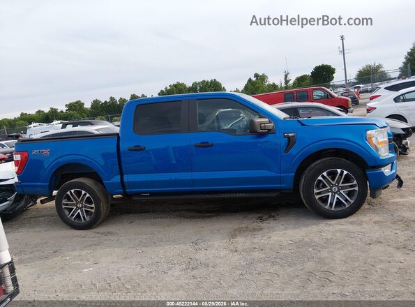 1FTEW1EP8MKD25747 2021 FORD F150 Blue Vista interior trasera