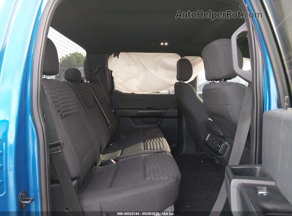 1FTEW1EP8MKD25747 2021 FORD F150 Blue Vista de la etiqueta del VIN