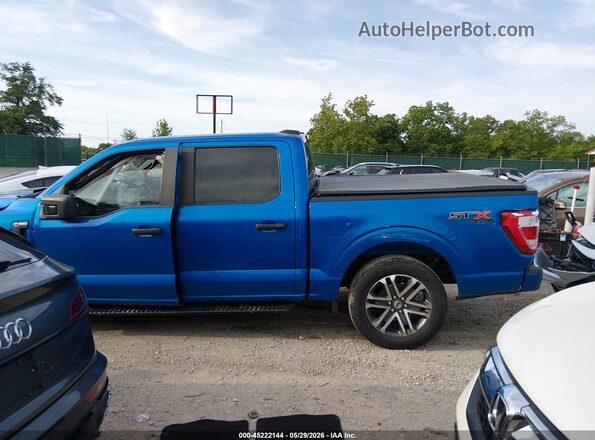 1FTEW1EP8MKD25747 2021 FORD F150 Blue Vista interior de 360 grados