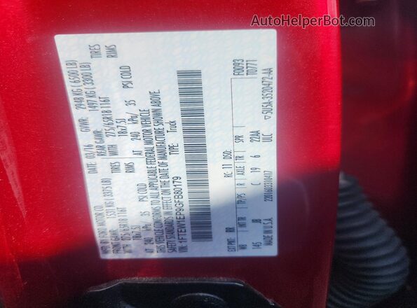 1FTEW1EP9GFB80179 2016 FORD F150 Burgundy 