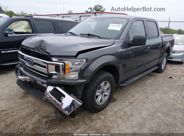 1FTEW1EP9JFD15720 2018 FORD F150 Gray Առջևի ձախ երեք քառորդ տեսարան
