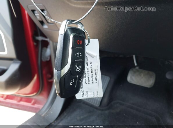 1FTEW1EPXGFA64294 2016 FORD F150 Red Dashboard view