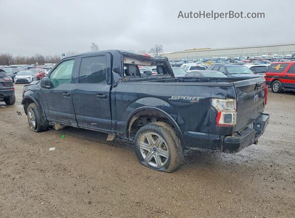 1FTEW1EPXJFD83220 2018 FORD F150 Black Trasero izquierdo