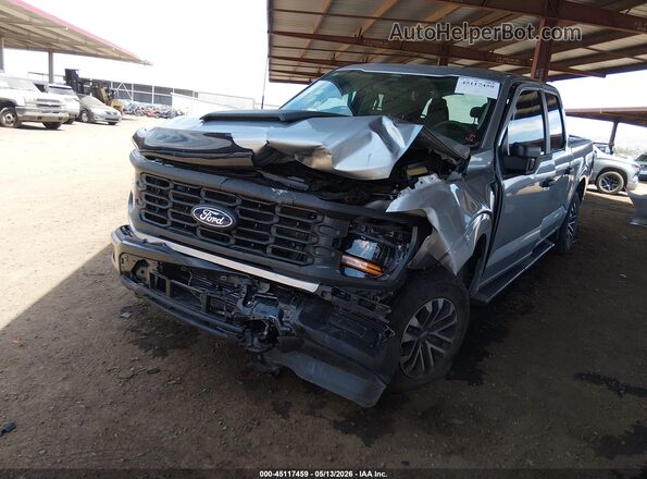 1FTEW1LPXRKD64625 2024 FORD F150 Gray Передня ліва чверть