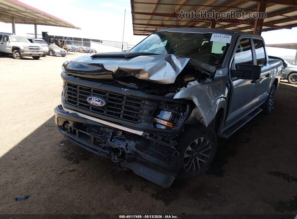 1FTEW1LPXRKD64625 2024 FORD F150 Gray Вид спереду