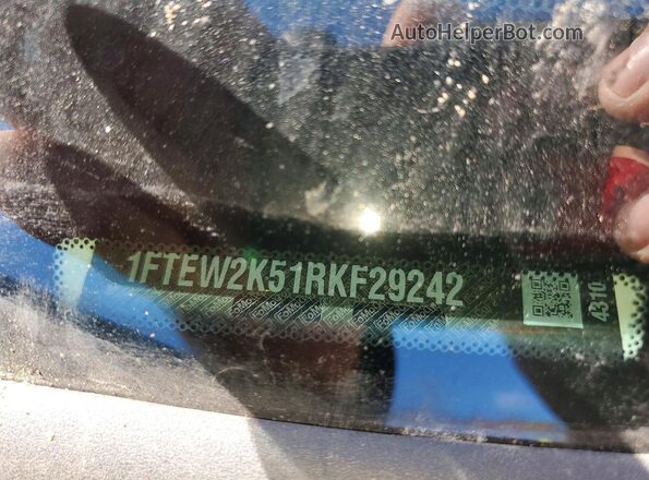 1FTEW2K51RKF29242 2024 FORD F150 White Widok naklejki z numerem VIN