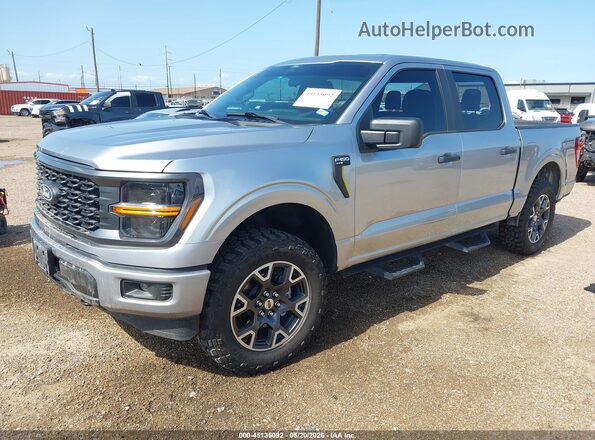 1FTEW2LP0RFA18968 2024 FORD F150 Silver Przód lewy
