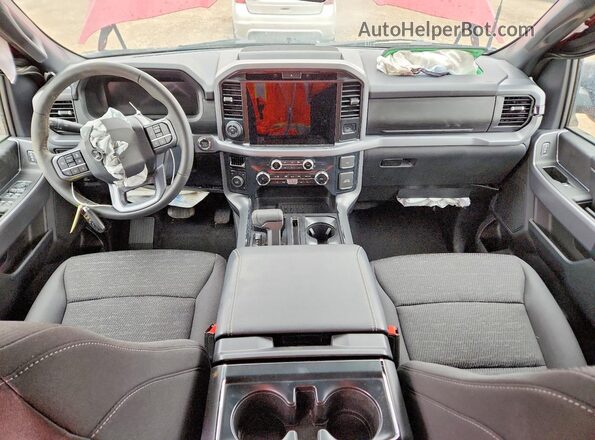 1FTEW3LP5SFC57220 2025 FORD F150 Maroon Dashboard view