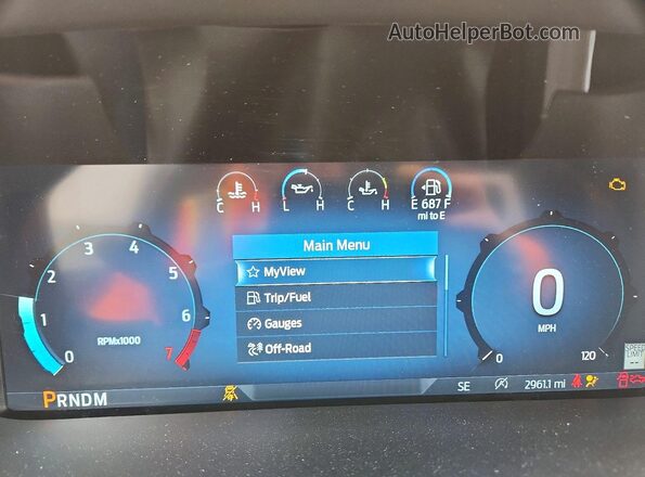 1FTEW3LP5SFC57220 2025 FORD F150 Maroon Instrument cluster view