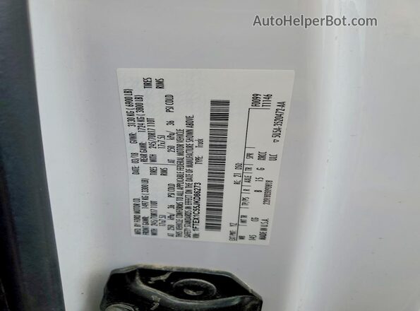 1FTEX1C55JKD86273 2018 FORD F150 White Vista del compartimento del motor