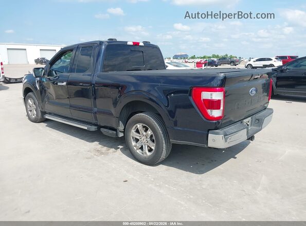 1FTEX1C82MKD55058 2021 FORD F150 Blue Հետևի ձախ