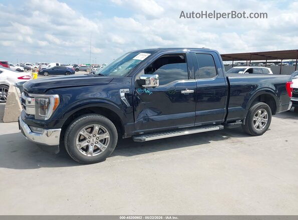 1FTEX1C82MKD55058 2021 FORD F150 Blue Դիմացի տեսք