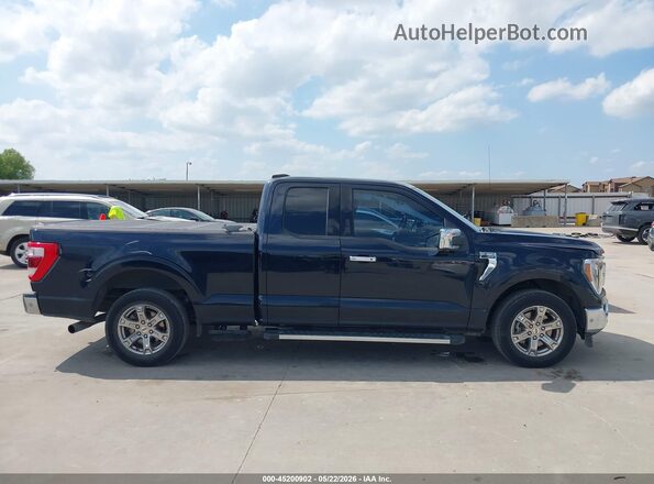 1FTEX1C82MKD55058 2021 FORD F150 Blue Սալոնի հետևի տեսք