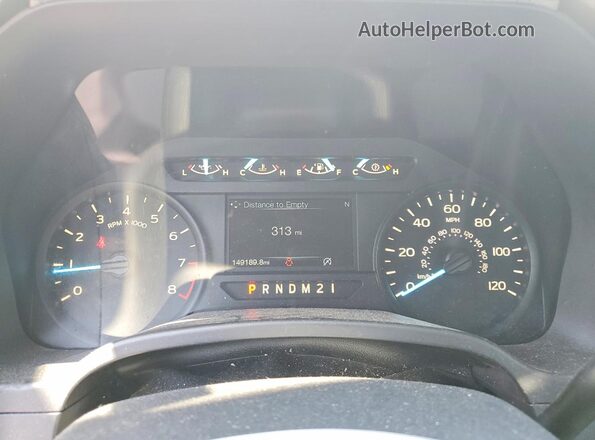 1FTEX1CB1JKD28232 2018 FORD F150 White Instrument cluster view