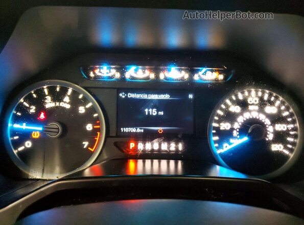 1FTEX1CF6GKE66554 2016 FORD F150 White Instrument cluster view