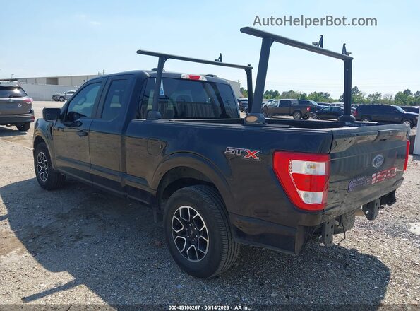 1FTEX1CP1PKD49196 2023 FORD F150 Black Trasero izquierdo