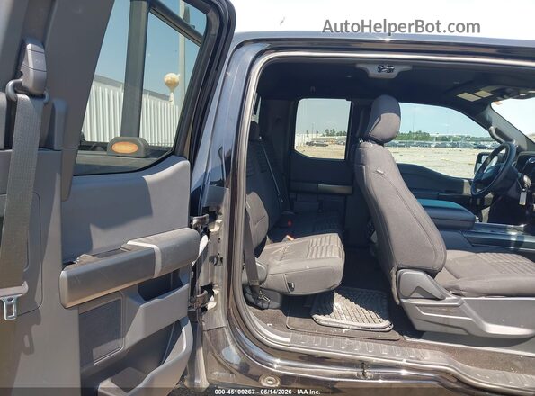 1FTEX1CP1PKD49196 2023 FORD F150 Black Vista de la etiqueta del VIN