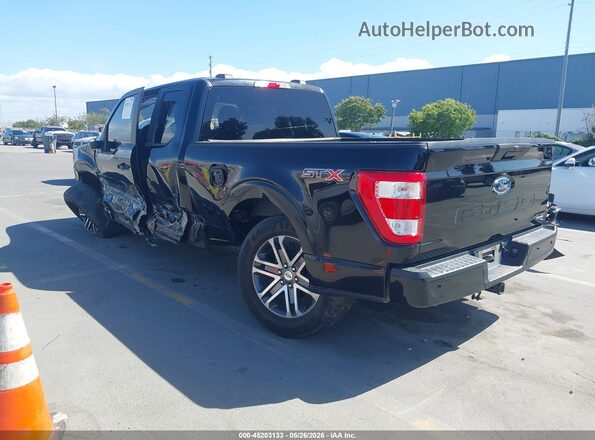 1FTEX1CP5MKE93684 2021 FORD F150 Black Tył lewy