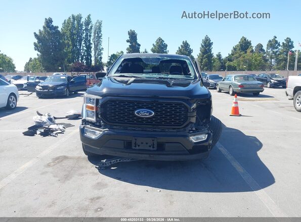 1FTEX1CP5MKE93684 2021 FORD F150 Black Widok zestawu wskaźników