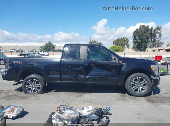 1FTEX1CP5MKE93684 2021 FORD F150 Black Widok wnętrza z tyłu