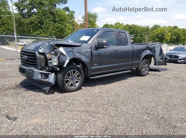 1FTEX1CP7HFA19086 2017 FORD F150 Gray წინა მარცხენა ხედი სამი მეოთხედიდან