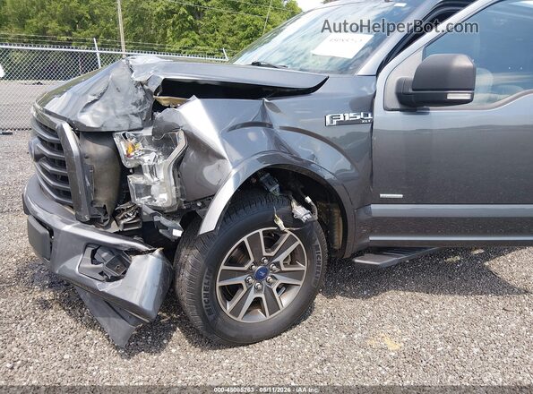 1FTEX1CP7HFA19086 2017 FORD F150 Gray წინა ხედი