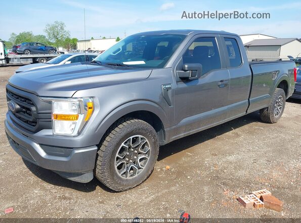 1FTEX1CP8MKD58442 2021 FORD F150 Gray Front left