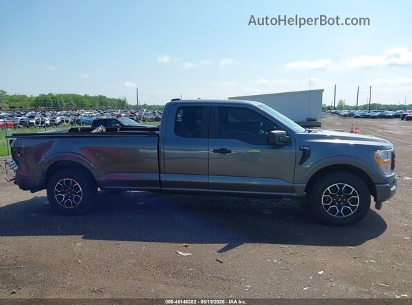1FTEX1CP8MKD58442 2021 FORD F150 Gray Rear interior view