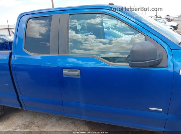 1FTEX1CPXHKC53987 2017 FORD F150 Blue Rear interior view