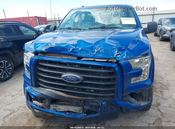 1FTEX1CPXHKC53987 2017 FORD F150 Blue Instrument cluster view