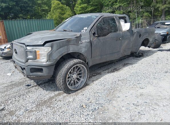 1FTEX1CPXJFE38944 2018 FORD F150 Gray წინა მარცხენა ხედი სამი მეოთხედიდან