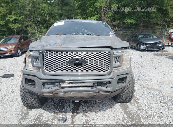 1FTEX1CPXJFE38944 2018 FORD F150 Gray უკანა სალონის ხედი
