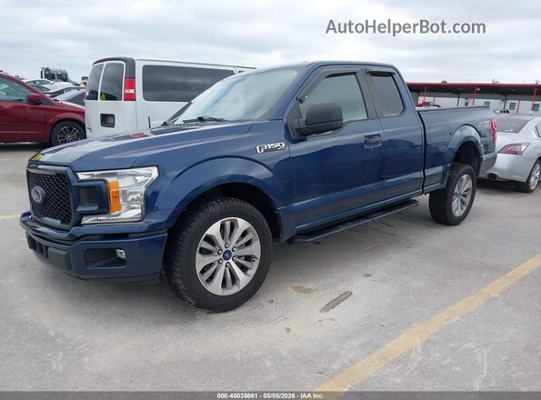1FTEX1CPXJKD43419 2018 FORD F150 Dark Blue Front left