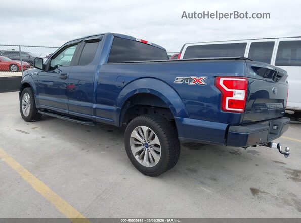 1FTEX1CPXJKD43419 2018 FORD F150 Dark Blue Rear left