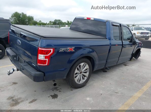 1FTEX1CPXJKD43419 2018 FORD F150 Dark Blue Rear right