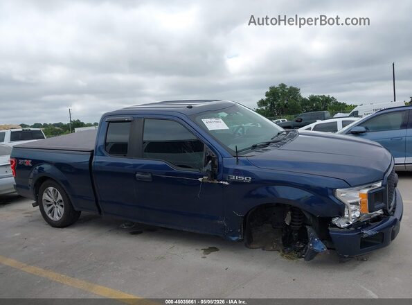 1FTEX1CPXJKD43419 2018 FORD F150 Dark Blue Rear interior view