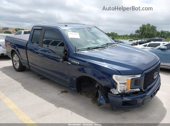 1FTEX1CPXJKD43419 2018 FORD F150 Dark Blue Front view